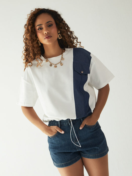 Camiseta Oversized corte jean