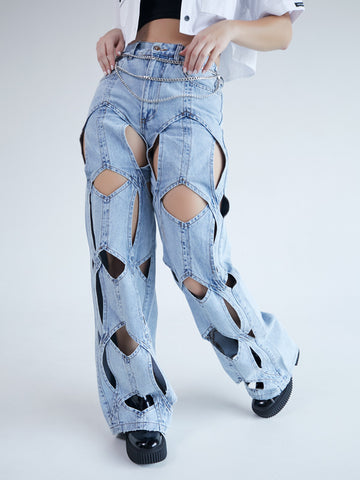 Denim pantalón cortes figuras