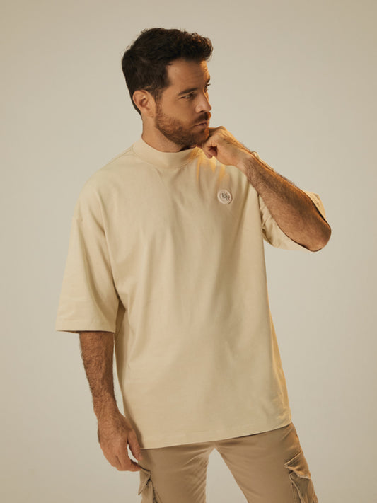 Men's camiseta oversized crema