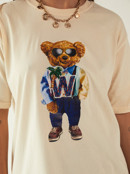 Camiseta Oversized oso manualidad