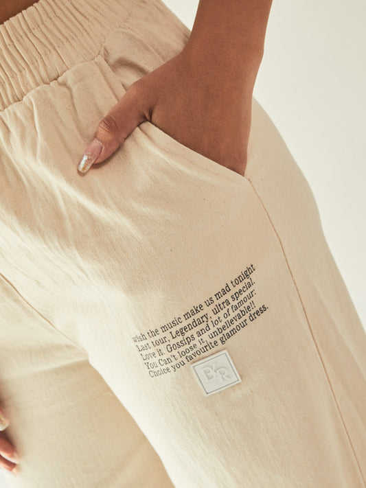 Jogger pantalón texto