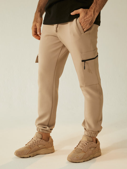 Mens pantalón warning beige