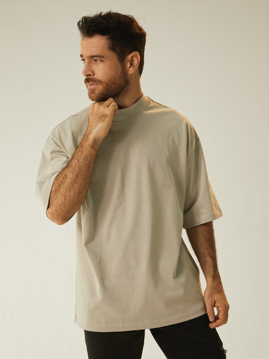 Men's camiseta oversize cuello rib