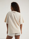 Camiseta Oversized extra love beige