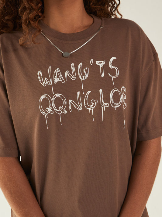 Camiseta Oversized  wang'ts mocca