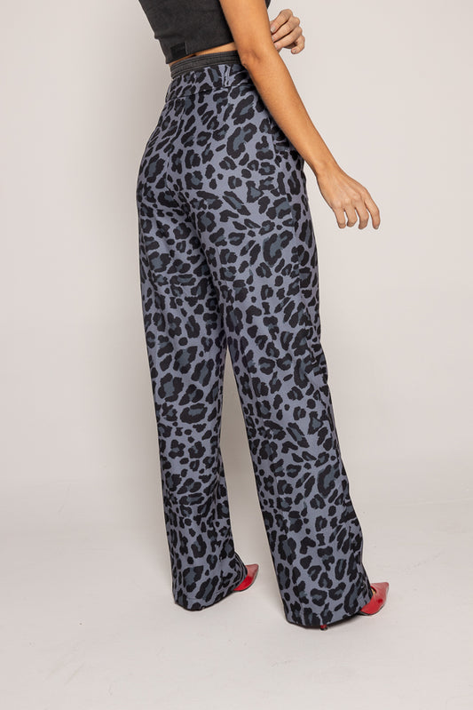 pantalon animal print grises