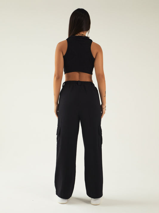 Jogger Black Pantalón cargo Bukuri