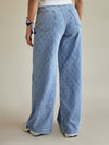 Flare jean demin textura