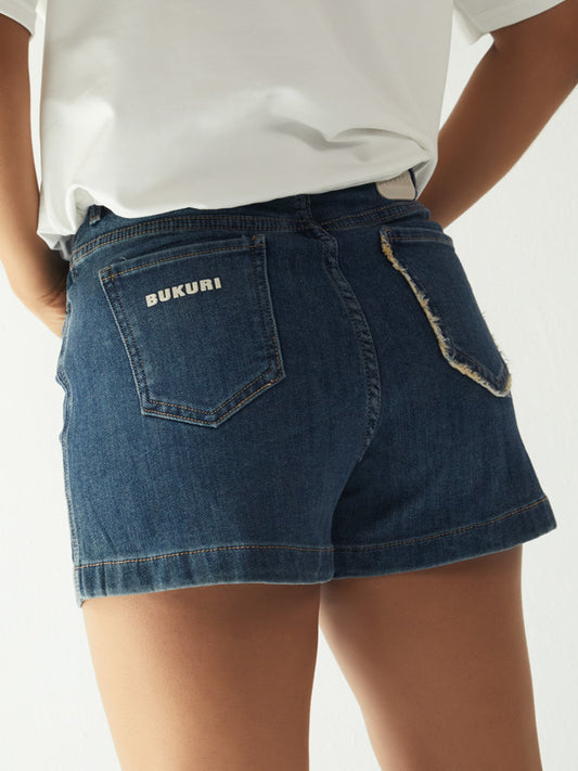 Bukuri denim short medium tone