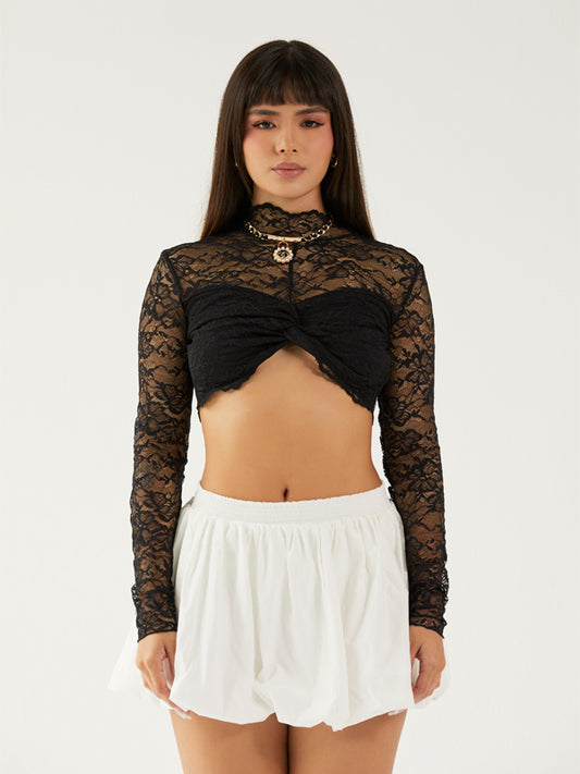 Basica cropped top blonda