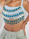 Cropped top piedras azules